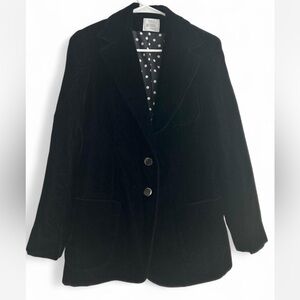 Vintage 60s  Handmade Vogue Couturier Design Black Velvet Blazer Size S Like new